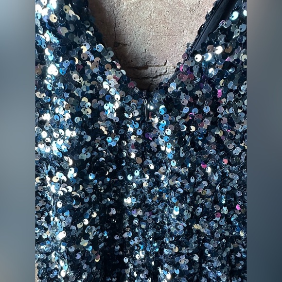 Zara Black Sequin Embellished Top - Picture 5 of 7